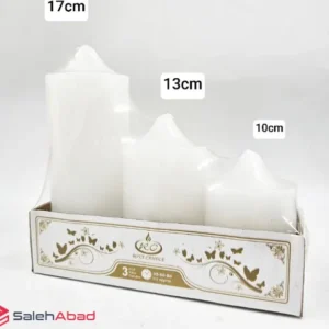 فروش عمده شمع استوانه 3 عددی رویا کندل