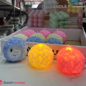 فروش عمده شمع چراغ دار توپی طرح گل