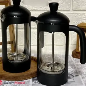 فروش عمده فرنچ پرس استیل مشکی دو سایز
