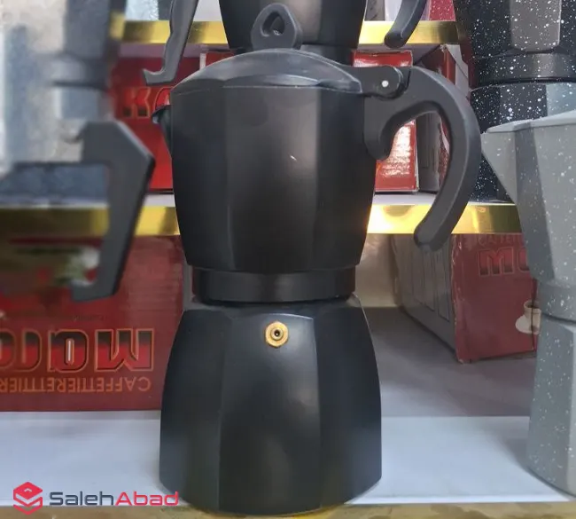فروش عمده قهوه جوش استیل مشکی 6 کاپ