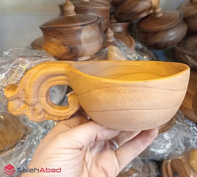 فروش عمده لیوان چوبی منبت کاری کوکسا