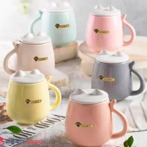 فروش عمده ماگ سرامیکی درب دار گربه آرکا