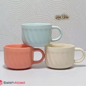 فروش عمده ماگ سرامیکی پاستلی طرح پیچ