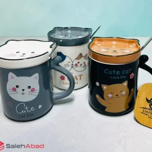 فروش عمده ماگ سرامیکی درب دار گربه ای