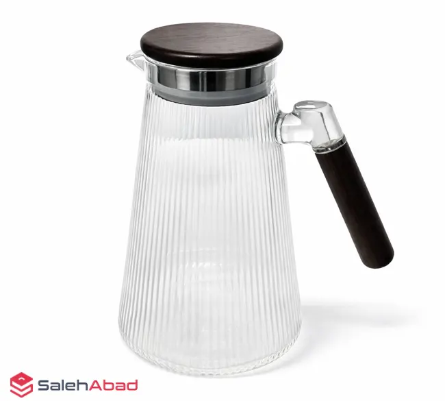 فروش عمده پارچ پیرکس دسته چوبی 1800 میل