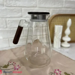 فروش عمده پارچ آب پیرکس دسته چوبی