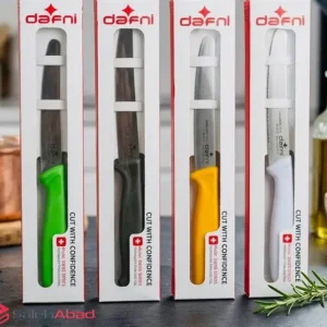 فروش عمده چاقو آشپزخانه دسته رنگی DAFNI