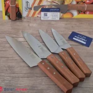 فروش عمده چاقو دسته چوبی میخی 4 سایز