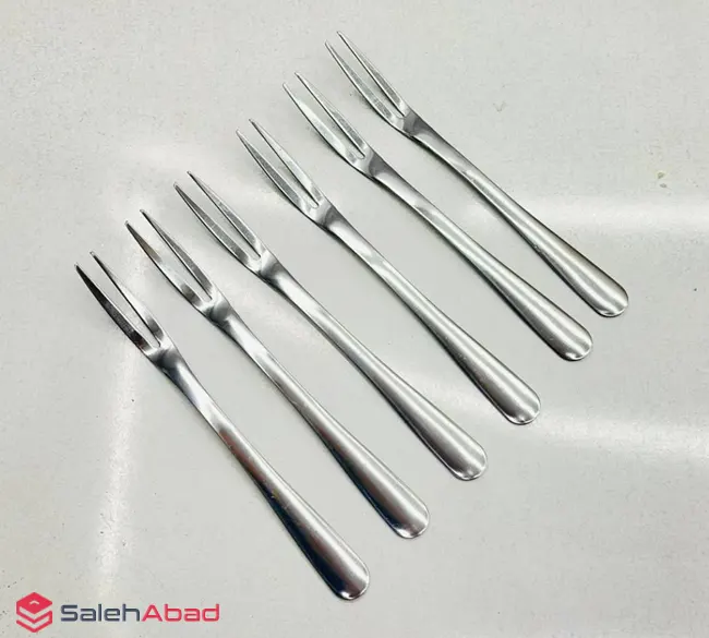 فروش عمده چنگال زیتون خوری استیل 6 عددی