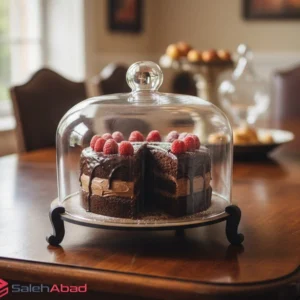 فروش عمده ظرف کاپ کیک خوری درب شیشه ای