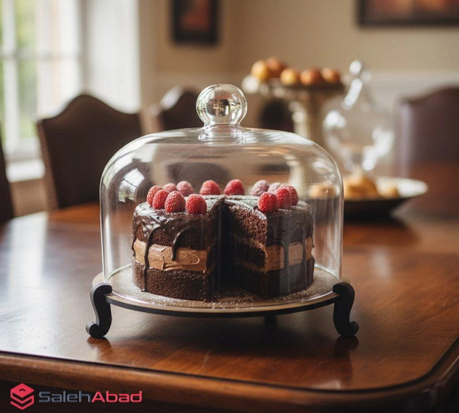 فروش عمده ظرف کاپ کیک خوری درب شیشه ای