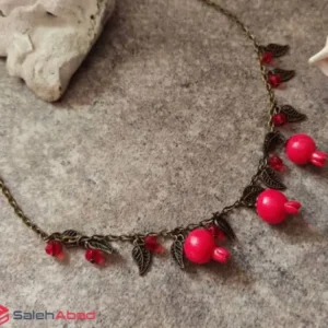 فروش عمده گردنبند یلدایی فلزی طرح انار