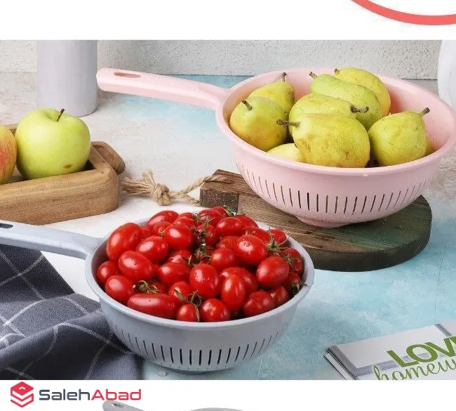 فروش عمده آبکش پلاستیکی گرد تک دسته