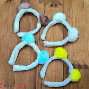 فروش عمده تل مو دخترانه خز دار مدل توپی