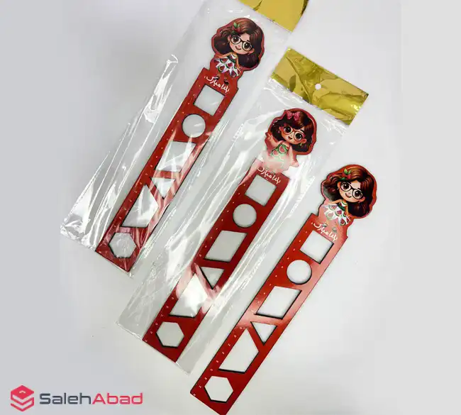 فروش عمده خط کش شابلون دار چوبی دخترانه