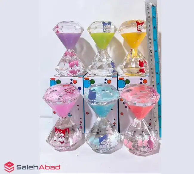فروش عمده ساعت آکواریومی کرومی رنگی