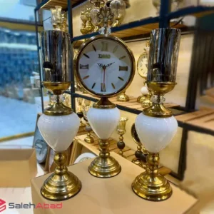 فروش عمده ست ساعت و شمعدان مدل ونوس