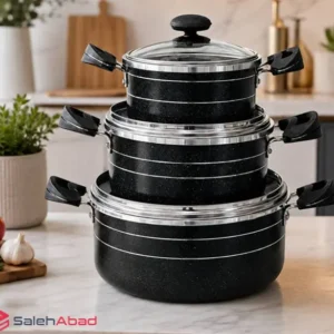 فروش عمده ست قابلمه دو خط سه تایی