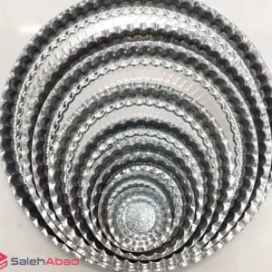 فروش عمده سینی استیل لبه کنگره 9 سایز