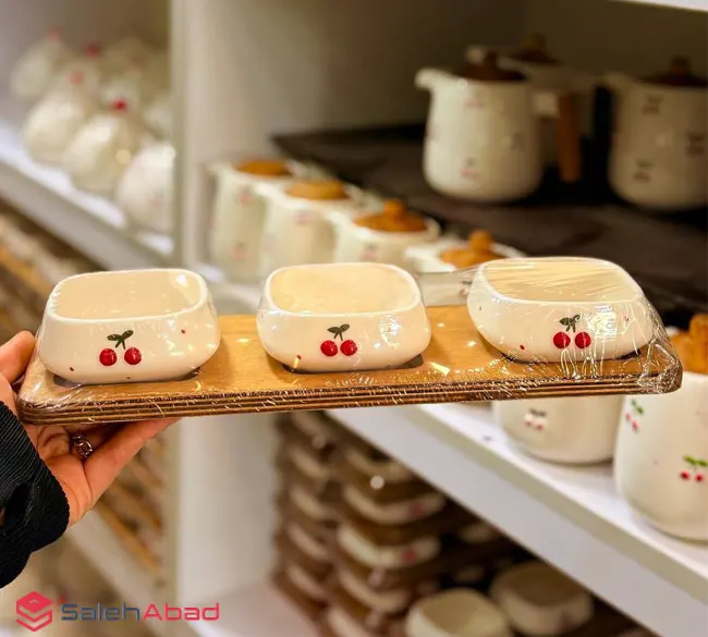 فروش عمده اردو خوری سه پیاله طرح آلبالو