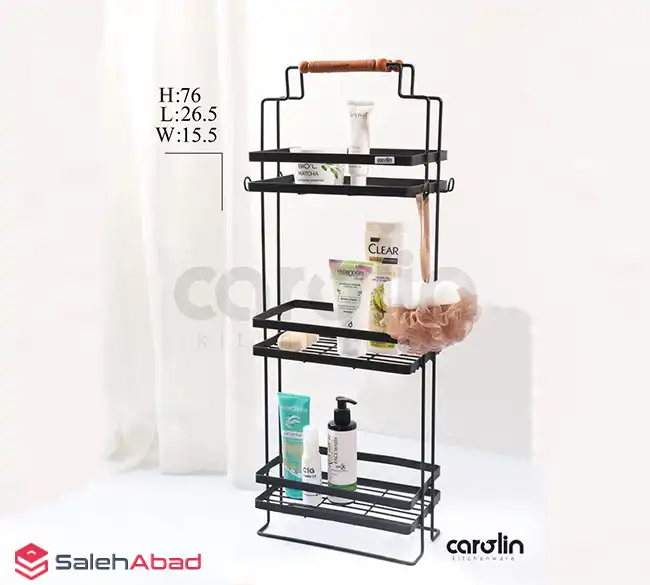 فروش عمده استند حمام فلزی 3 طبقه CAROLIN