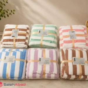 فروش عمده ست حوله استخری و حوله دستی راه راه