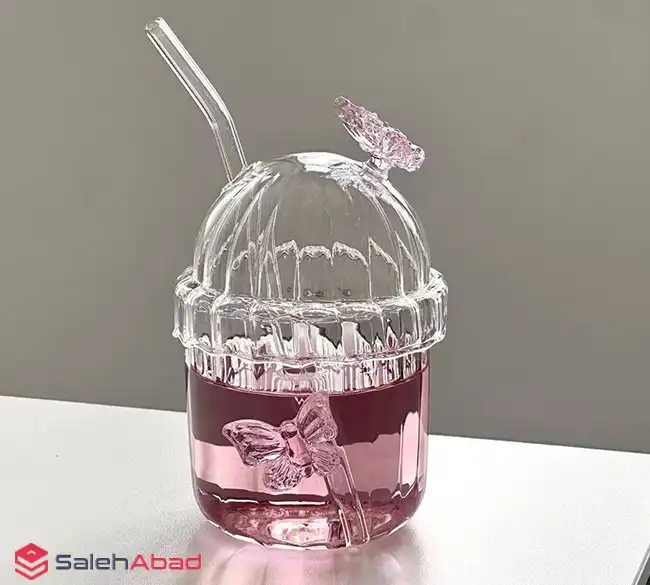 فروش عمده ماگ اسموتی پیرکس طرح پروانه