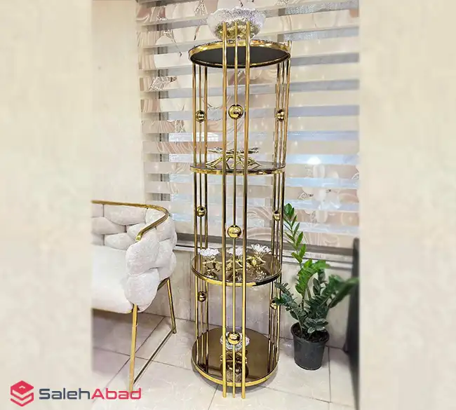 فروش عمده ویترین کنار سالنی فلزی 4 طبقه
