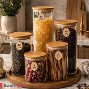 فروش عمده بانکه پیرکس استوانه 5 سایز