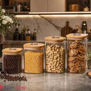 فروش عمده بانکه مکعبی پیرکس درب چوبی