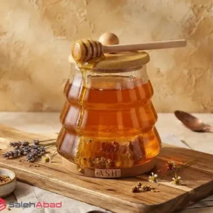فروش عمده ظرف عسل خوری پیرکس درب بامبو