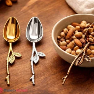 فروش عمده قاشق آجیل خوری طرح شاخه و برگ