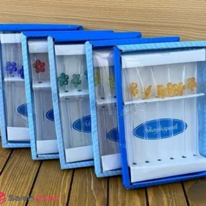 فروش عمده نی شیشه ای طرح گل رنگی