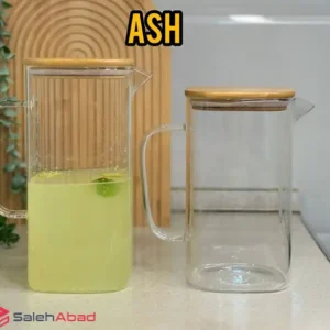 فروش عمده پارچ پیرکس مربعی درب بامبو