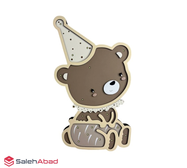 فروش عمده چراغ خواب کودک چوبی طرح تدی