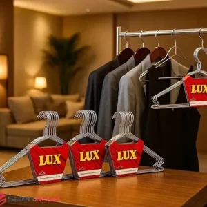 فروش عمده چوب لباسی فلزی شش تایی LUX