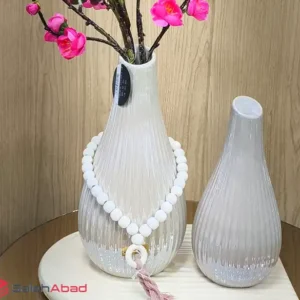 فروش عمده گلدان خمره ای شیاردار لاستر
