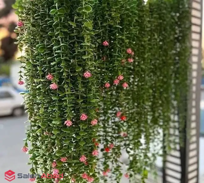 فروش عمده آویز شمشاد گلدار مصنوعی