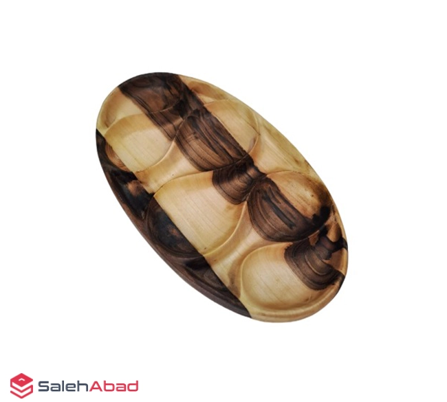 فروش عمده اردو خوری بیضی چوبی 6 خانه