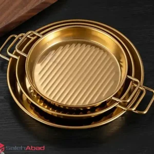 فروش عمده تابه گریل استیل گرد دو دسته