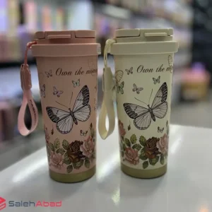 فروش عمده تراول ماگ دو حالته طرح پروانه