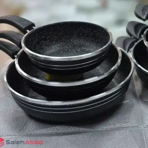 فروش عمده ست ماهیتابه گرانیتی تک دسته 3 تایی