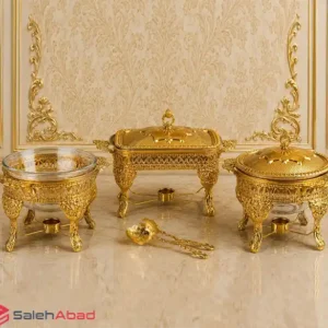 فروش عمده ست سوفله خوری طرح لاله طلایی