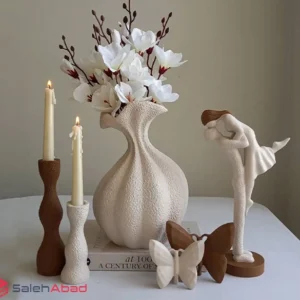 فروش عمده ست گلدان شمعدان و مجسمه زوج بوسه