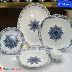 فروش عمده سرویس 25 پارچه دینو آتای سرمه ای