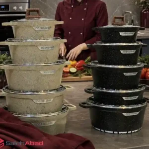 فروش عمده سرویس قابلمه ۱۰ پارچه کف رینگی ZIO