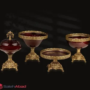 فروش عمده سرویس پذیرایی 4 تکه شرابی آنتیک