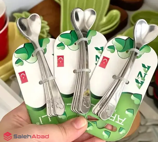 فروش عمده قاشق مربا خوری قلبی 6 عددی