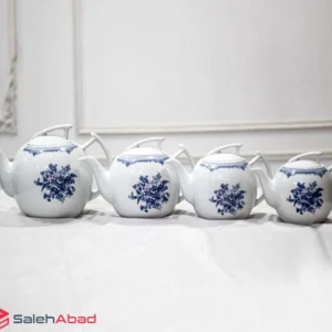 فروش عمده قوری چینی گل آبی 4 سایز
