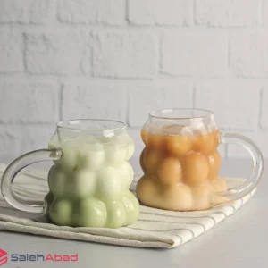 فروش عمده ماگ پیرکس حبابی دسته دار